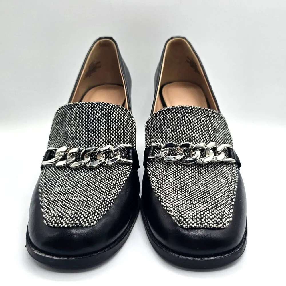 Kelly & Katie Tonnia Pump Black/ White Plaid Women's Size 7 - Picture 2 of 11